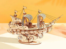 RoboTime 3D dřevěná skládačka Vojenská plachetnice